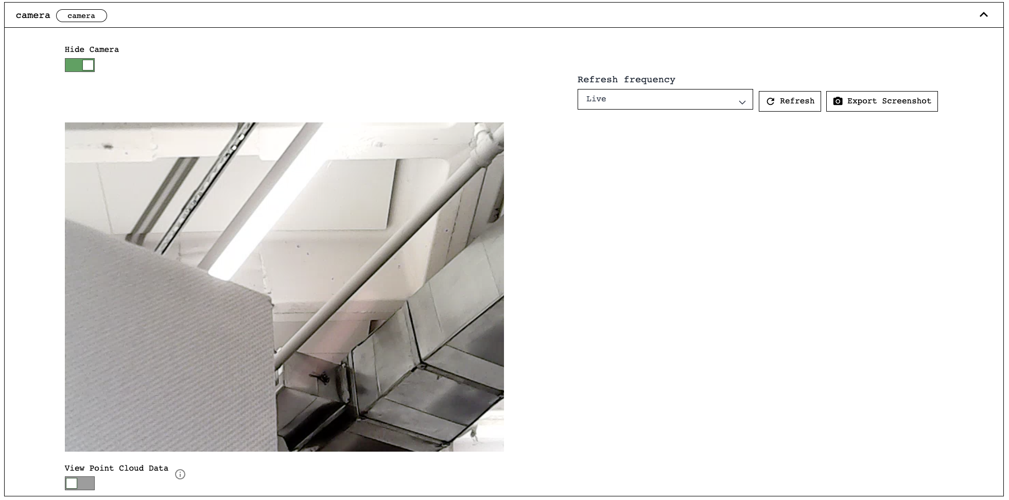 Camera view from the Camera component pane.